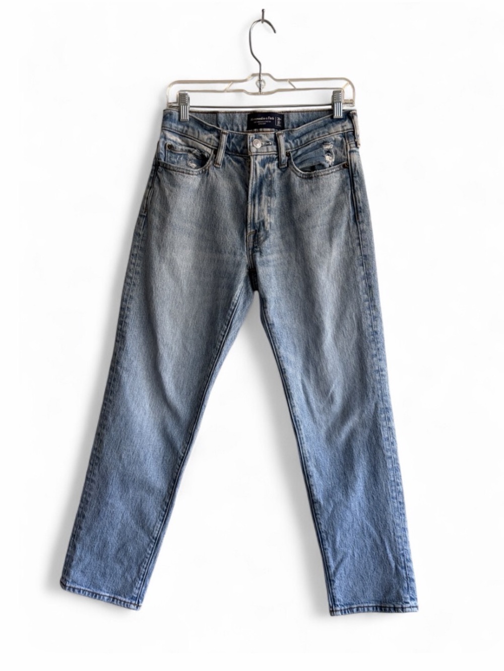 ABERCROMBIE & FITCH Vintage Stretch Straight Jeans Blue - 29W x 30L Distressed